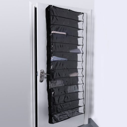 Závesný organizér obuvi- 160x55x16 cm - čierna