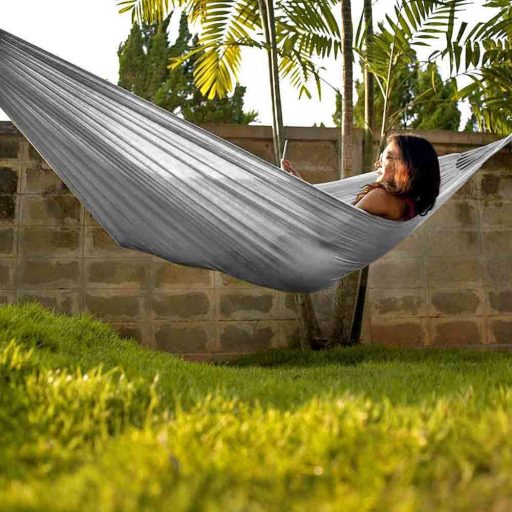 Závesná sieť pre dve osoby, sivá