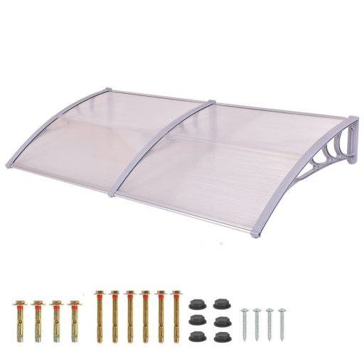 Plastová strieška v rôznych veľkostiach a farbách-Biela-240x90 cm