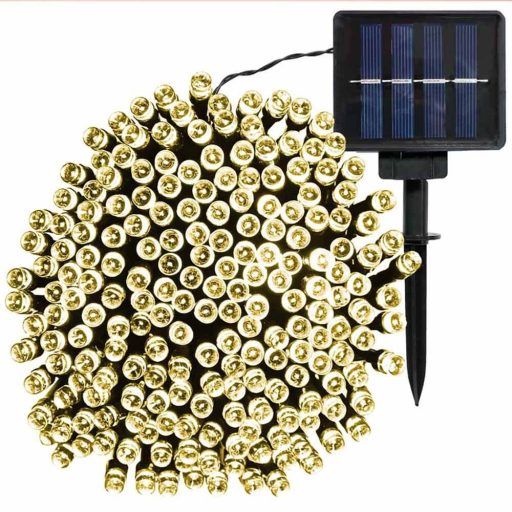Solárna záhradná svietiaca reťaz 100 LED, teplé biele svetlo, 20 m