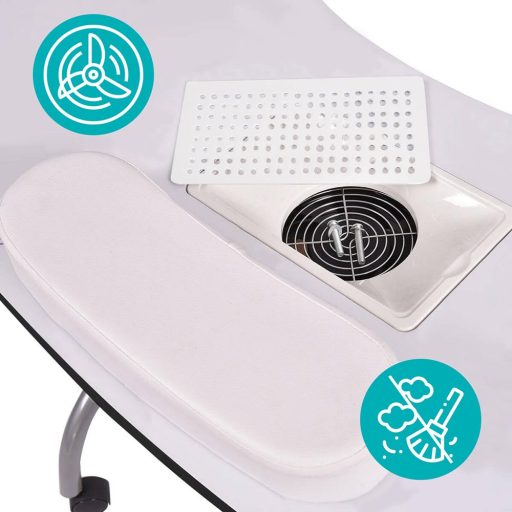 Prenosný manikúrny stolík s taškou navyše, s ventilátorom