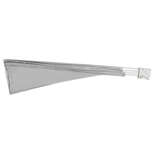 Skladacia zástena na balkón, 140 cm,- sivá