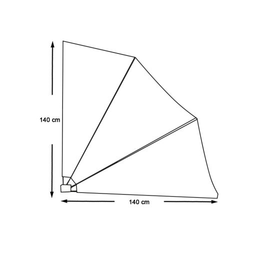 Skladacia zástena na balkón, 140 cm,- sivá