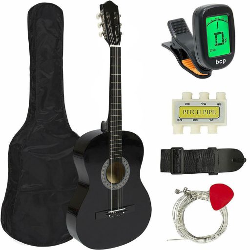 Akustický gitarový set pre začiatočníkov s ladičkou navyše, 2 farebné prevedenia