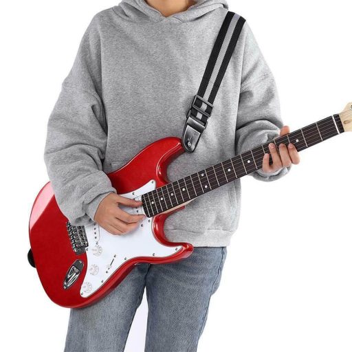 Elektrický gitarový set pre začiatočníkov s gitárkombom navyše - červený
