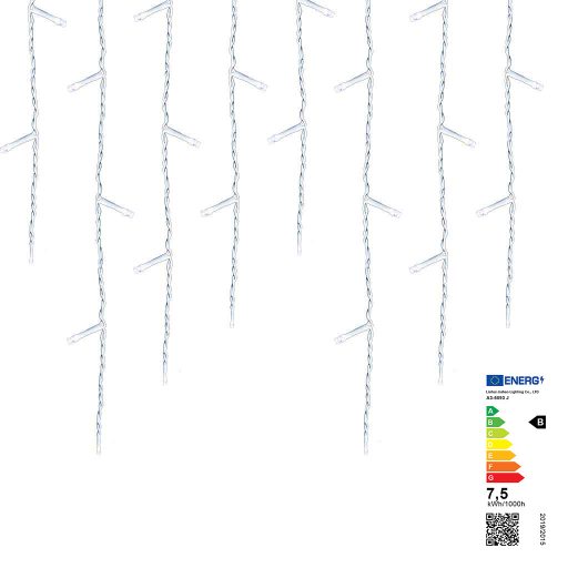 LED svetelná reťaz cencúle v 2 veľkostiach, studená biela- 690 LED