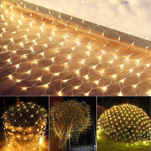 LED svetelná sieť, 128 LED, 2 rôzne farby- teplá biela