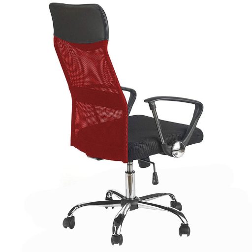 Ergonomické kancelárske kreslo s vysokou opierkou,  3 rôzne farby- červené