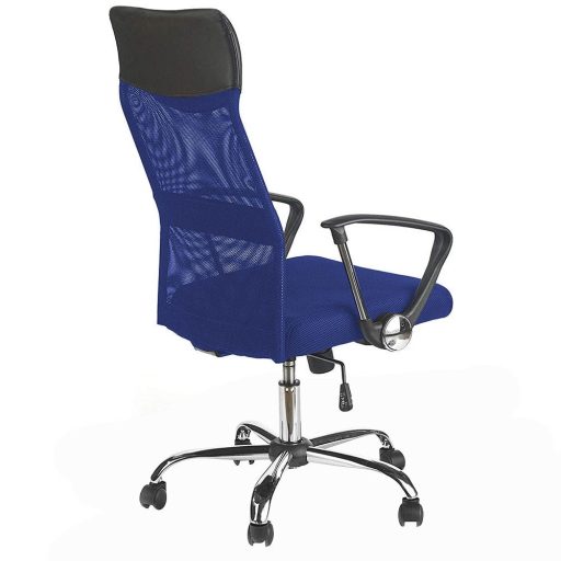 Ergonomické kancelárske kreslo s vysokou opierkou,  3 rôzne farby- modré