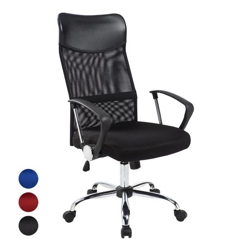Ergonomické kancelárske kreslo s vysokou opierkou, 3 rôzne farby