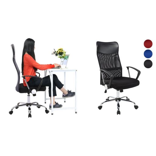 Ergonomické kancelárske kreslo s vysokou opierkou, 3 rôzne farby