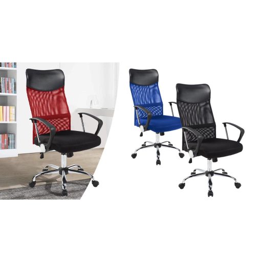 Ergonomické kancelárske kreslo s vysokou opierkou, 3 rôzne farby