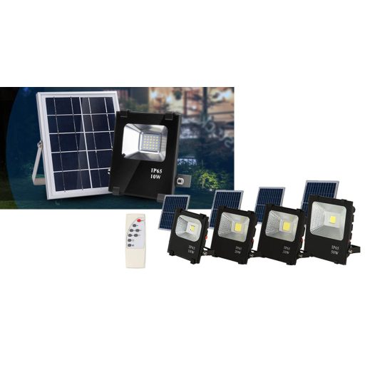 LED reflektor so solárnym panelom, 4 typy, 20W