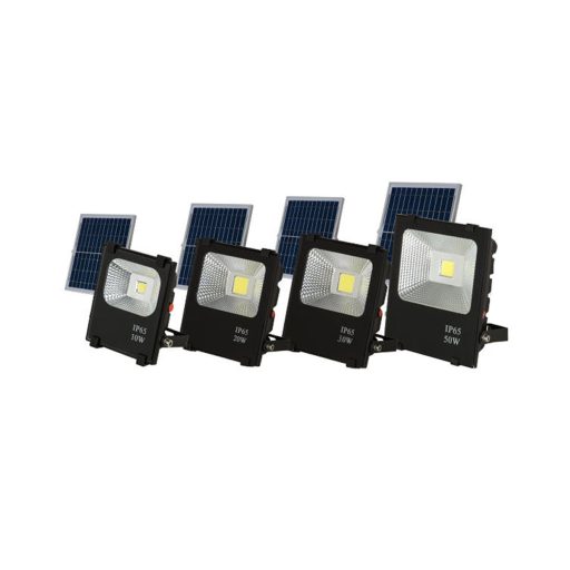 LED reflektor so solárnym panelom, 4 typy
