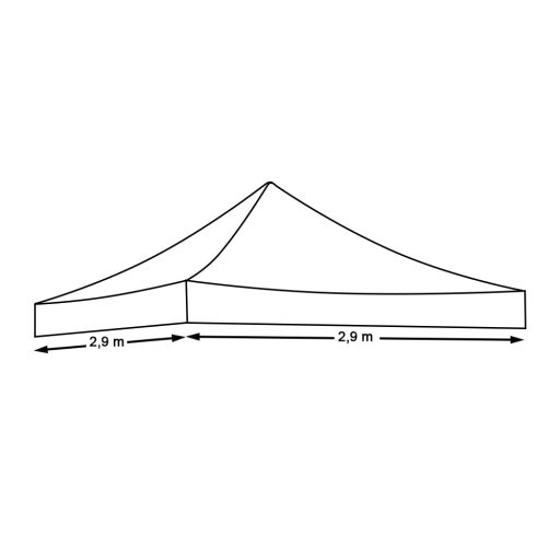 Strešná plachta k altánku, 2,9x2,9 m