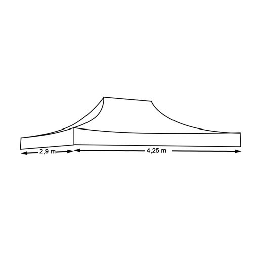 Strešná plachta k altánku, 2,9x4,25 m