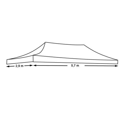 Strešná plachta k altánku, 2,9x5,7 m