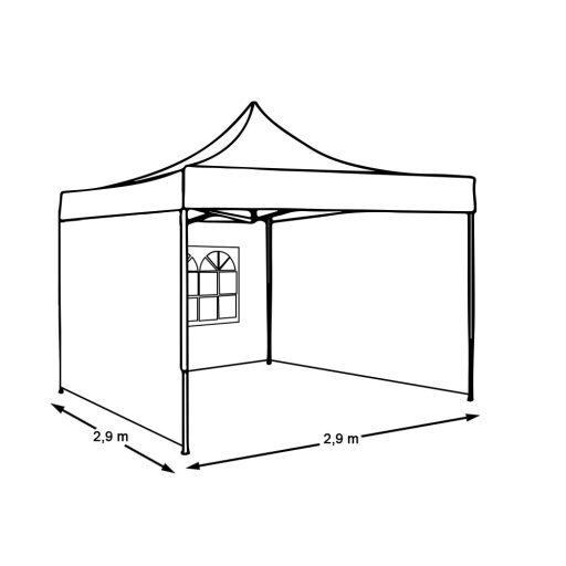 Strešná plachta k altánku, 2,9x2,9 m+ bočné steny