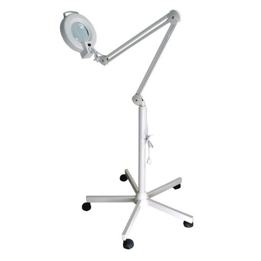 Kozmetická lampa s lupou a stojanom