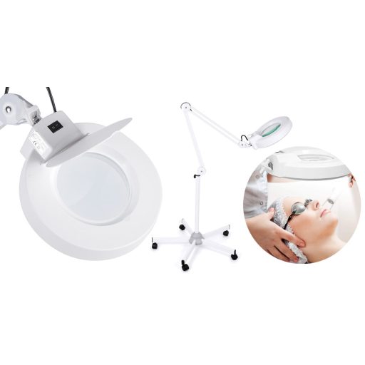 Kozmetická lampa s lupou a stojanom