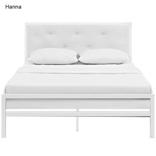Kovový rám postele Hanna s darčekovým roštom – Biely, 160x200 cm