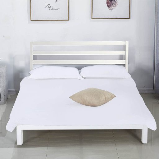 Bella kovový posteľový rám s darčekovým roštom, v rôznych veľkostiach a farbách – Biela 180x200 cm