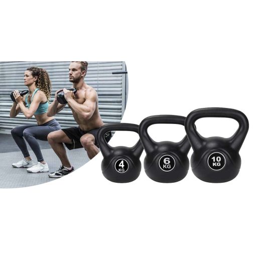 Sada činiek kettlebell, 4-6-10 kg