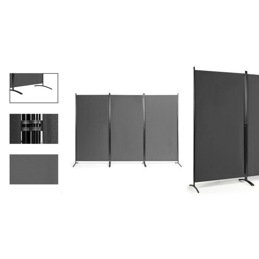 Mobilný paraván 260x180 cm, sivý