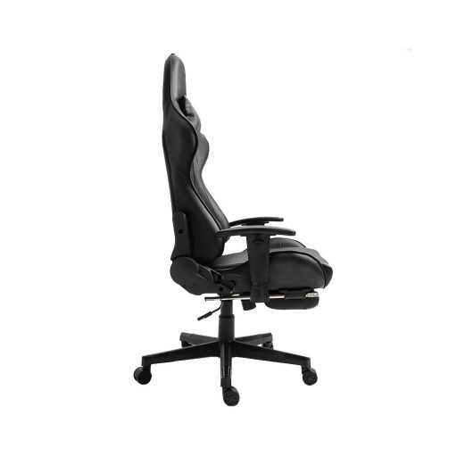 Gamer stolička s podnožkou, čierna