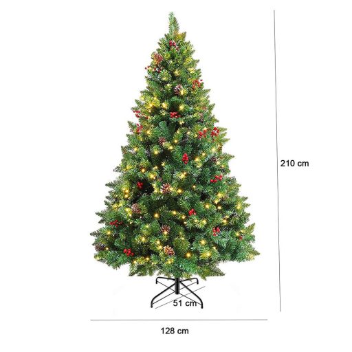 Vianočný stromček s LED diódami, rôzne typy, teplá biela