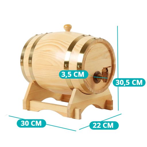 Drevený sud, 5 L
