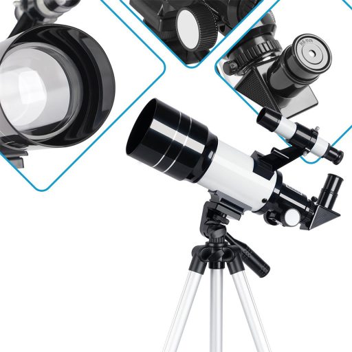 Hvezdársky ďalekohľad s adaptérom pre mobilný telefón a so stojanom na hobby využitie