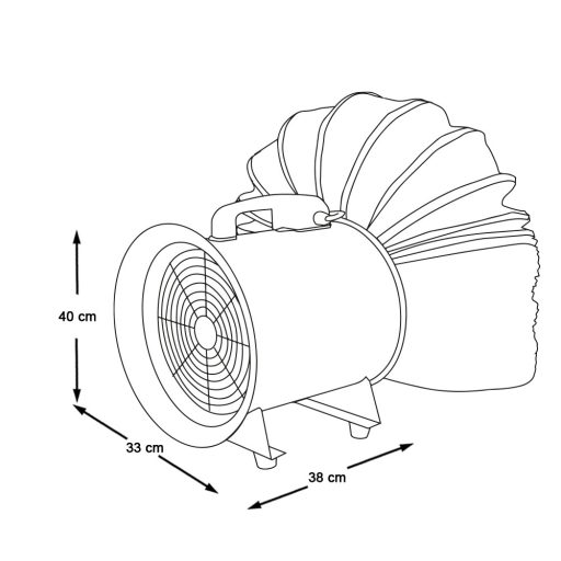 Prenosný odsávací ventilátor