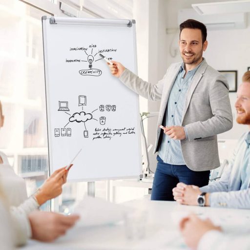 Magnetická flipchart tabuľa na kolieskach, dostupná v rôznych typoch a veľkostiach