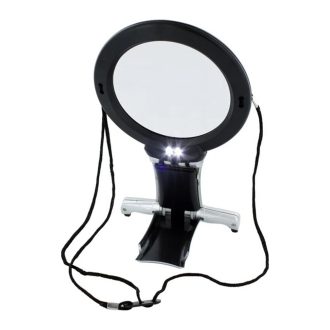 Závesná lupa s 2 LED diódami, studená biela
