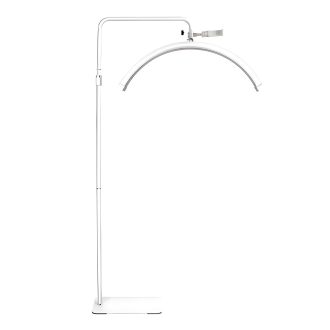 Moon – polkruhová kozmetická stojanová lampa, biela
